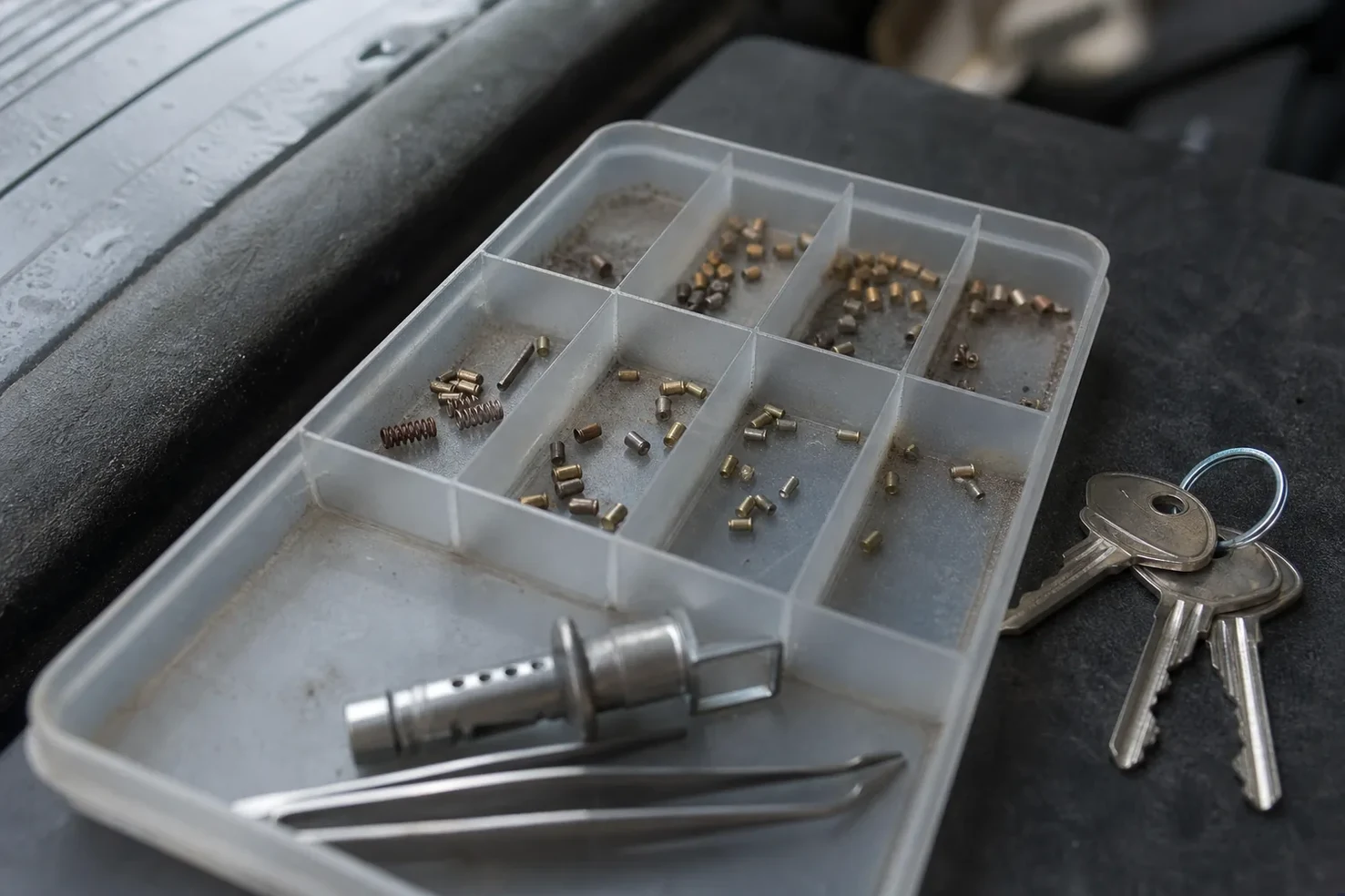 Pinning tray and new keys for a master key system in FL